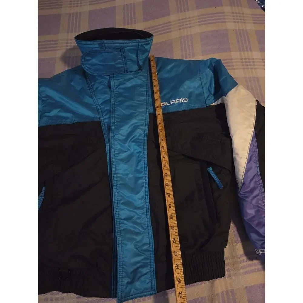 Vtg Polaris Jacket Mens Large Multicolor Ski Snowmobile Anorak Made USA 80s 90s